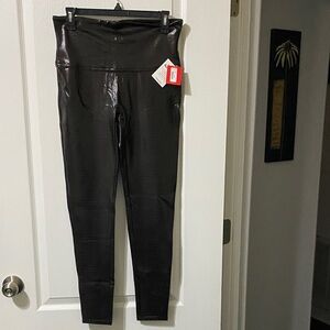 SPANX Shiny Brown/Black Croc Leggings